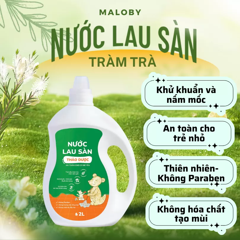 Nước Lau Sàn Thảo Dược Tràm Trà Maloby