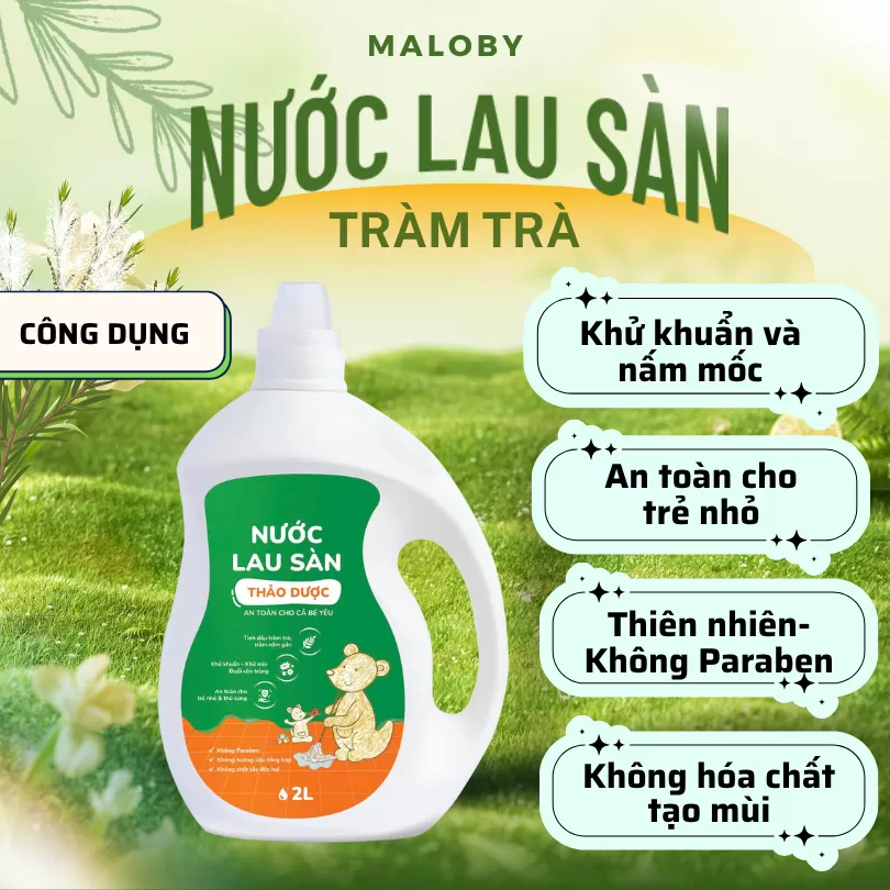 Nước Lau Sàn Thảo Dược Tràm Trà Maloby