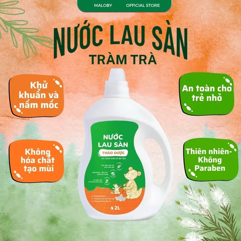 Nước Lau Sàn Thảo Dược Tràm Trà Maloby