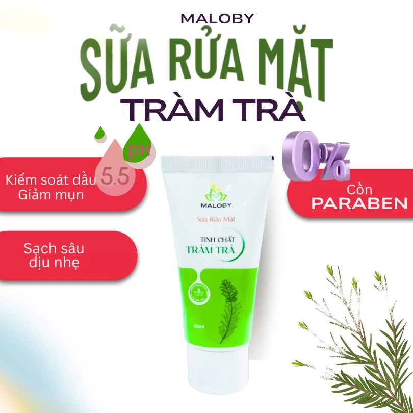 Sữa Rửa Mặt Tràm Trà Maloby