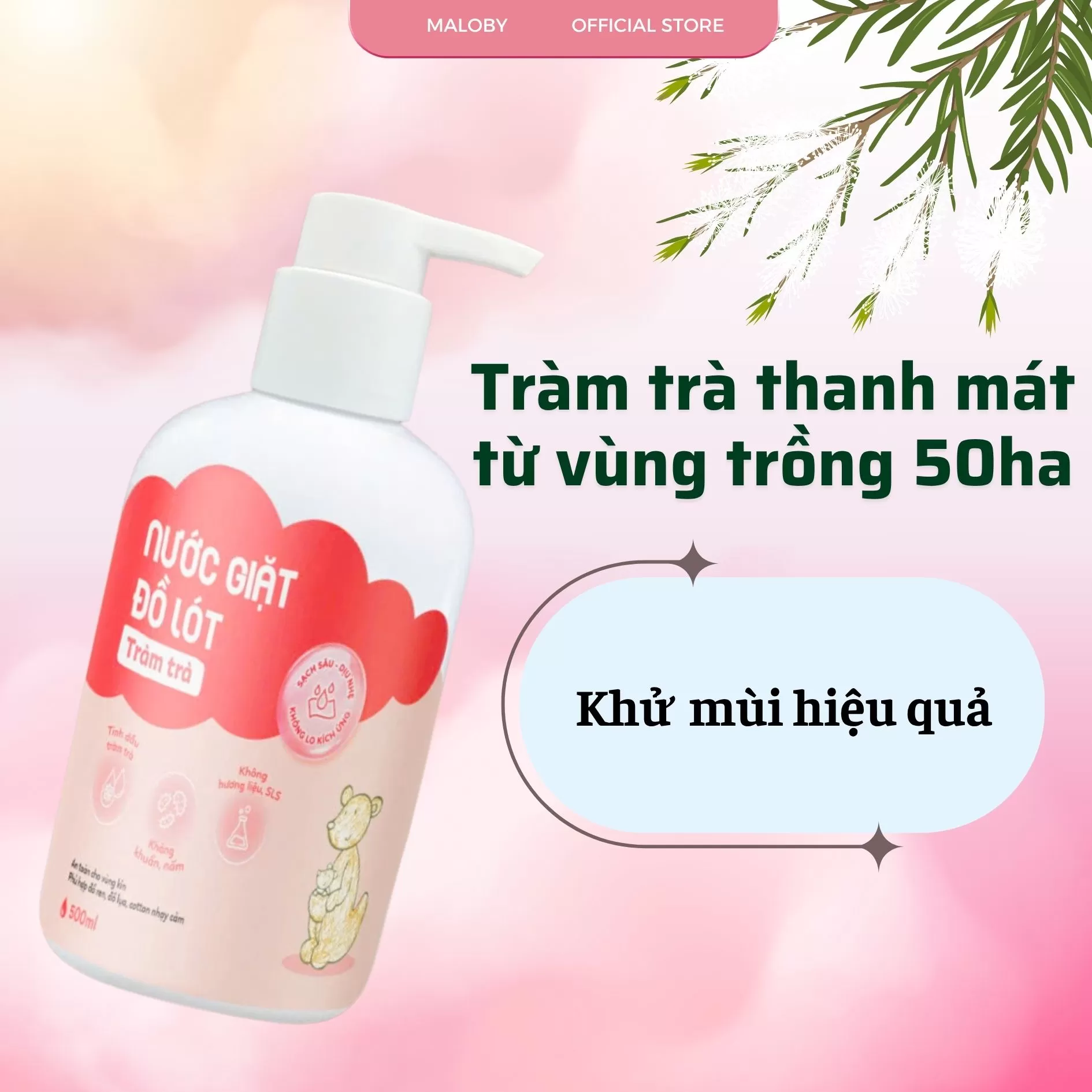 Nước giặt đồ lót tràm trà Maloby