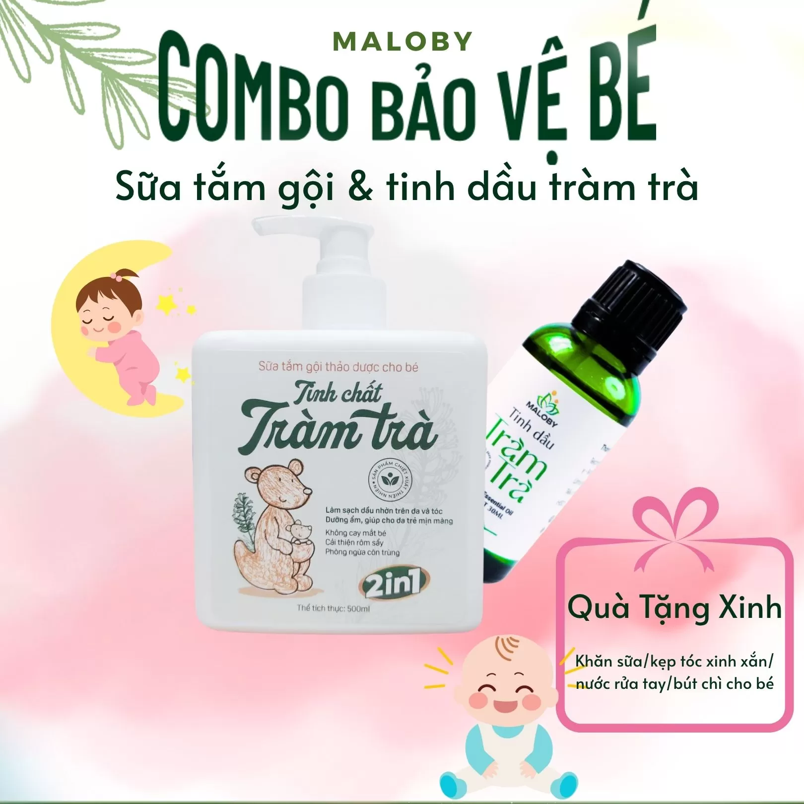 Combo chăm sóc bé yêu Maloby