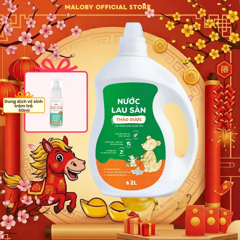 Nước Lau Sàn Thảo Dược Tràm Trà Maloby