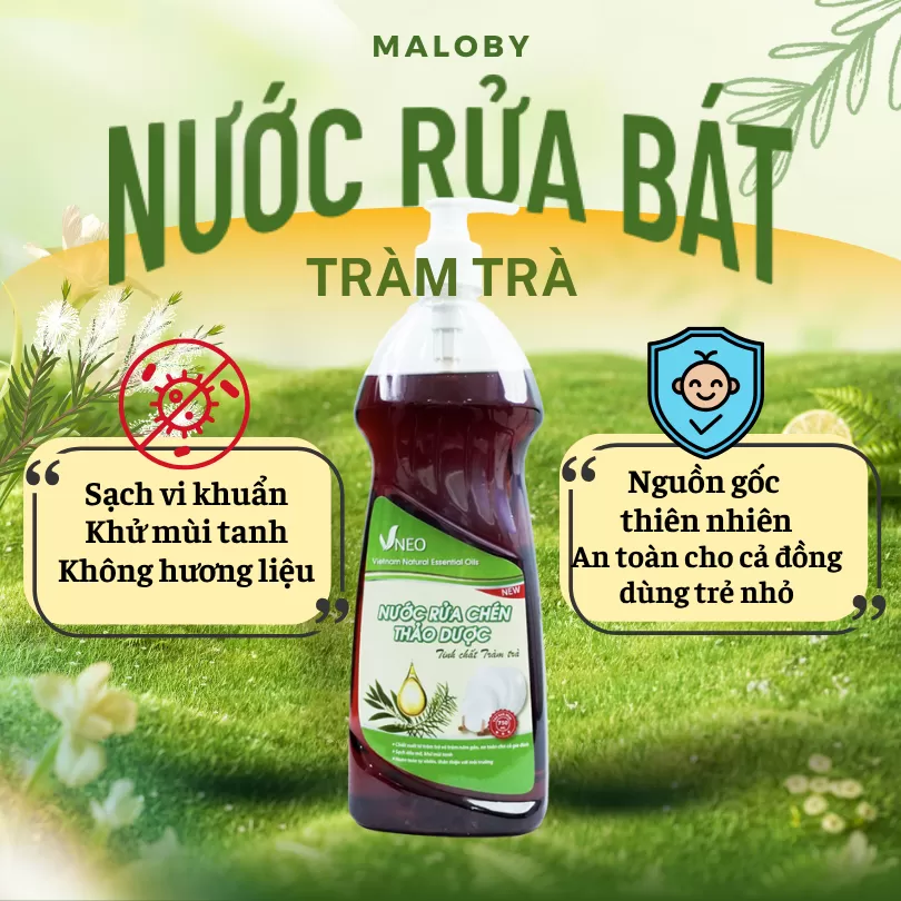 Nước Rửa bát Tràm Trà Maloby