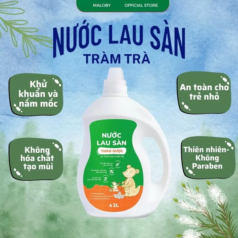 Nước Lau Sàn Thảo Dược Tràm Trà Maloby