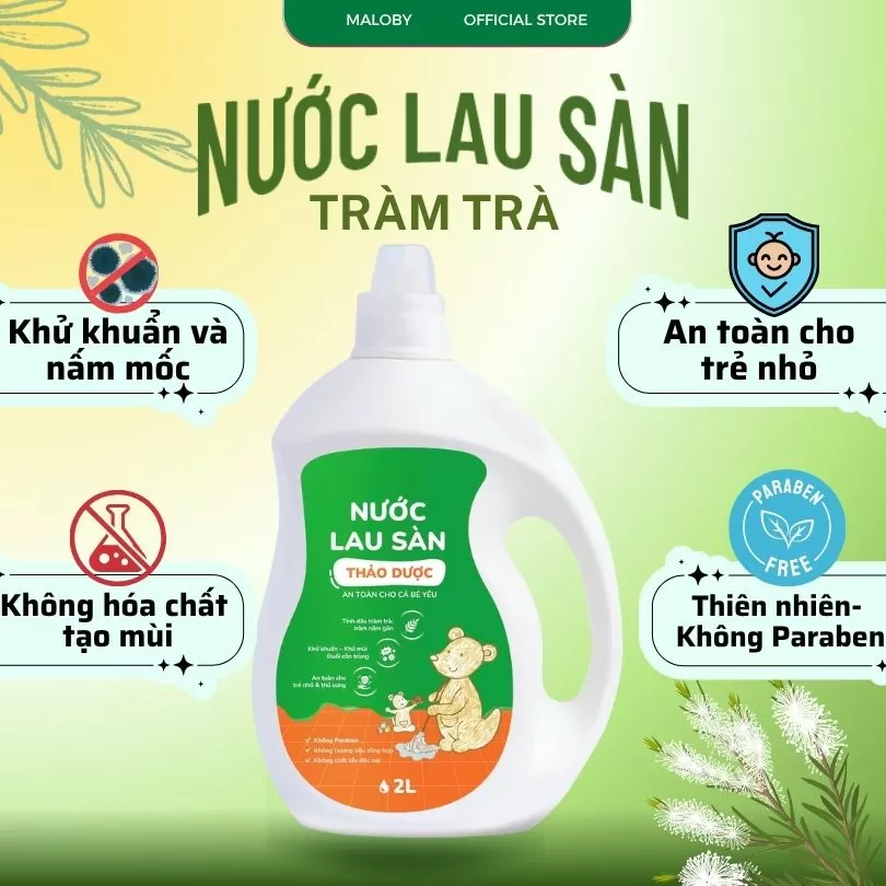 Nước Lau Sàn Thảo Dược Tràm Trà Maloby