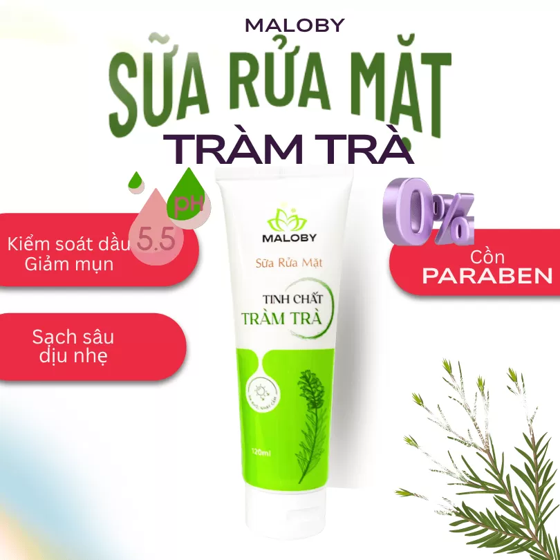 Sữa Rửa Mặt Tràm Trà Maloby