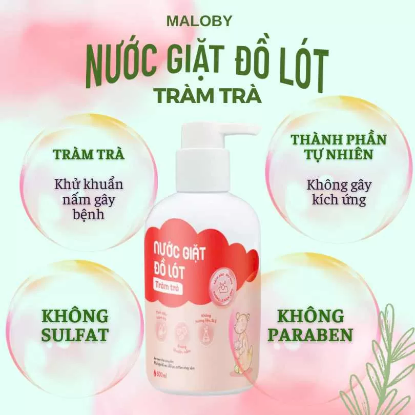 Nước giặt đồ lót tràm trà Maloby
